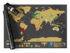 מפת גירוד שחור זהב - Deluxe XL Scratch Map דני ספרים